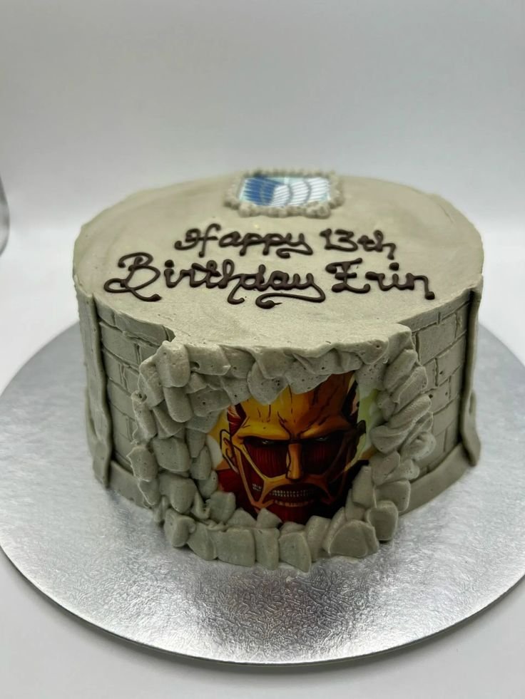 Attack on Titan Cake Ideas: 12 Epic Designs for Anime Birthdays 10 Colossal Titan Peek