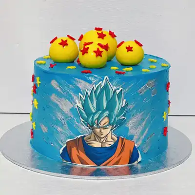 Cake Design for Boys Birthday Cake Ideas Parents Love 22 Dragon Ball Z Super Saiyan Goku power-up anime cakes for boys with Dragon Balls
