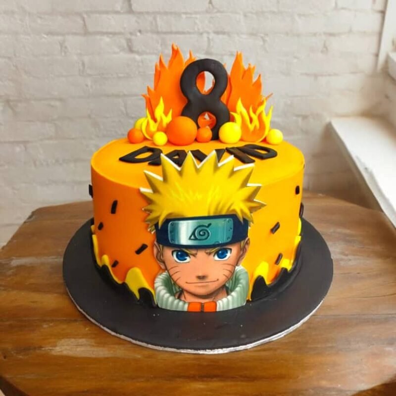 Naruto Flame Power Cake