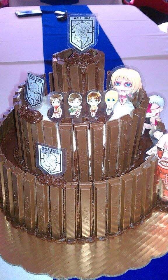 Attack on Titan Cake Ideas: 12 Epic Designs for Anime Birthdays 8 “The Walls” Layer Cake (Wall Maria/Rose/Sina Theme)