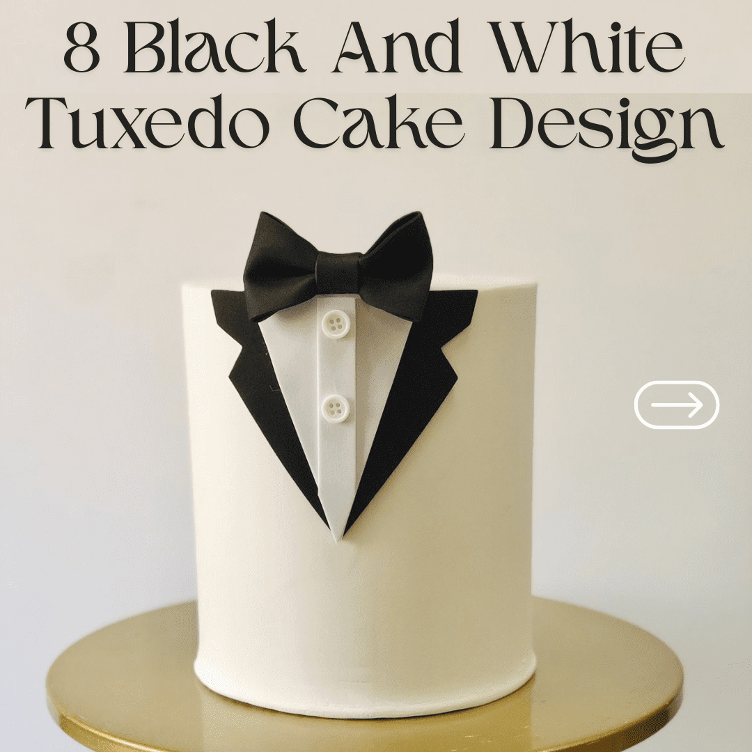 black and white tuxedo cake Design
