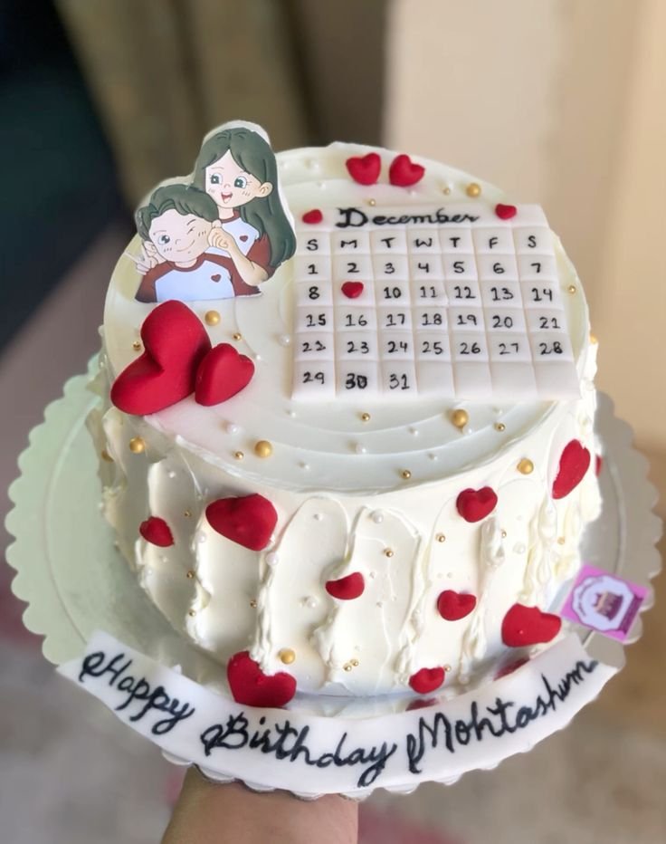 Minimalist Anniversary Date Cake Designs