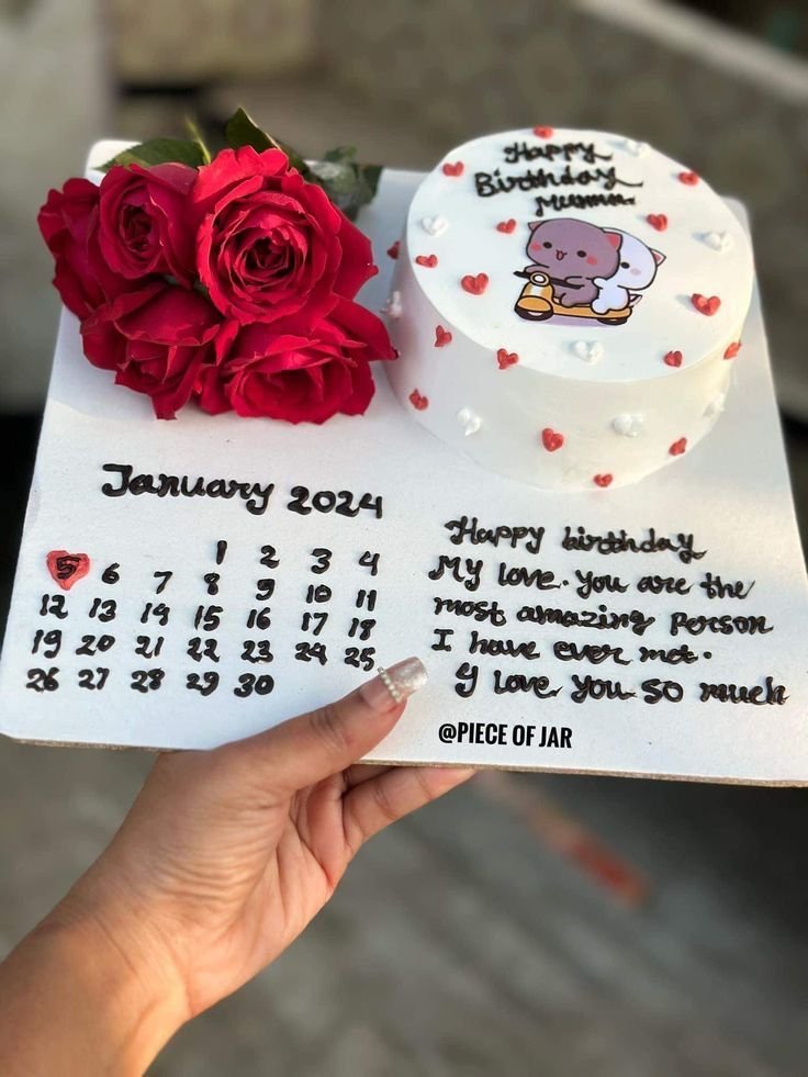 Minimalist Anniversary Date Cake Designs