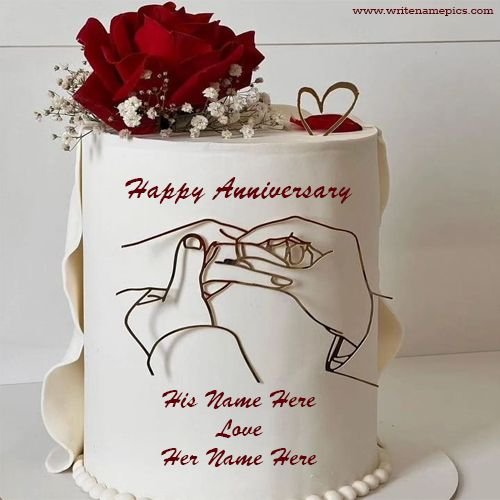 Personalized Anniversary Cake