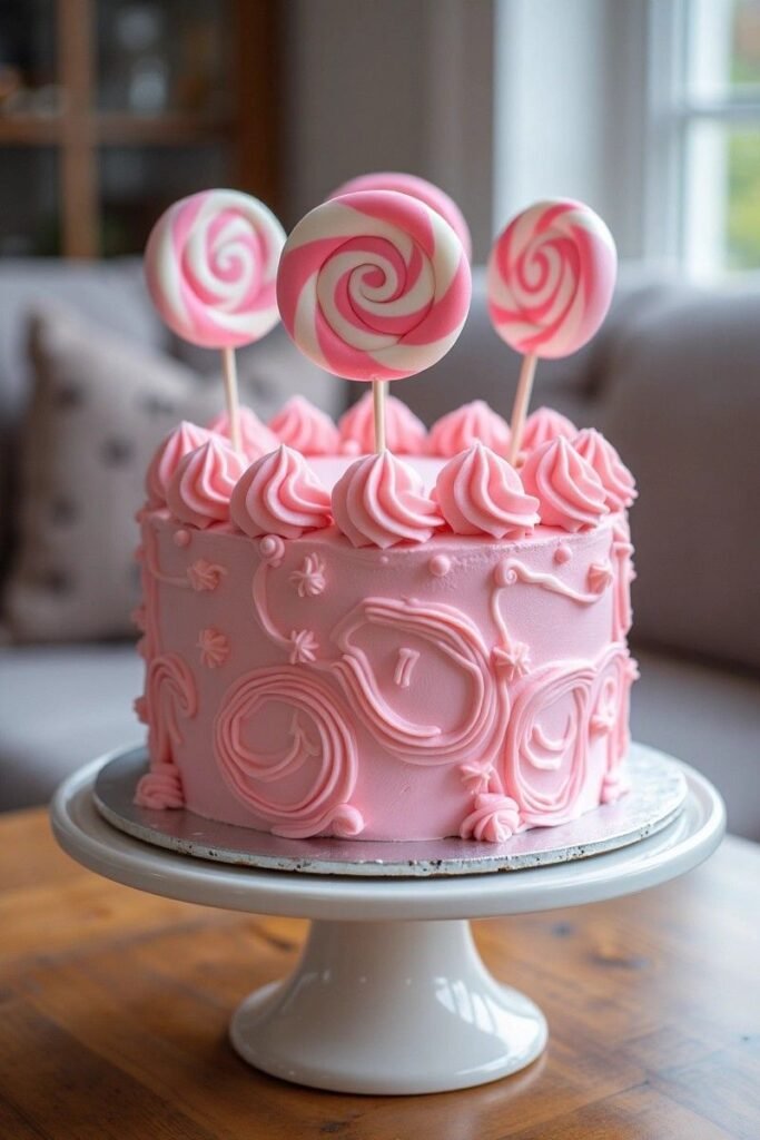 Pink Lollipop Cake