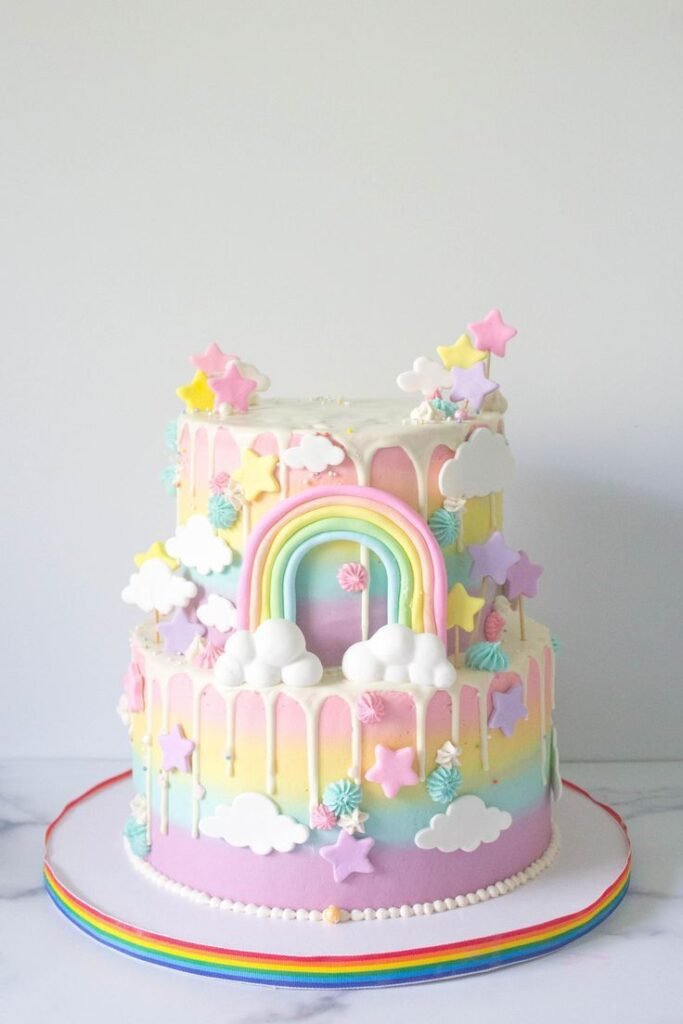Rainbow Cake Design for Girl