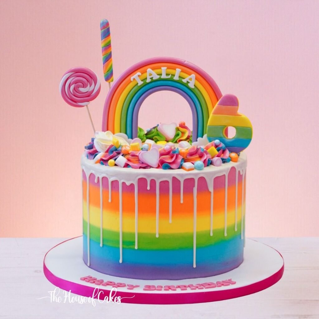 Rainbow Drip Cake Rainbow Cake Design