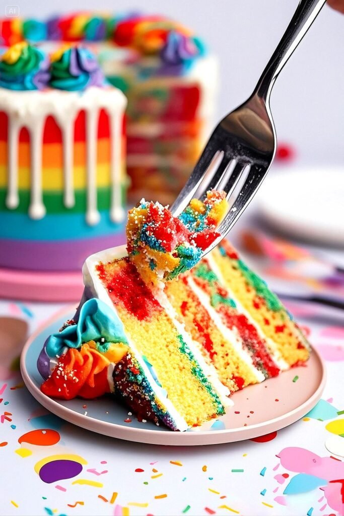 Rainbow Surprise Inside Cake