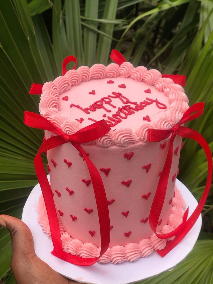 Red & Pink Anniversary Cake