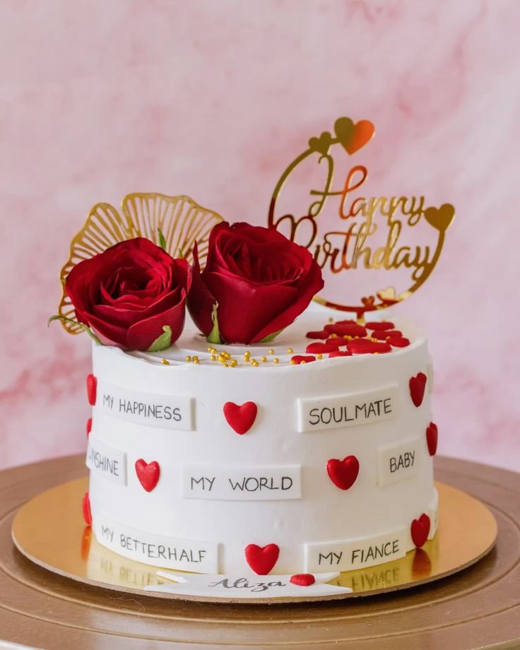 floral cake design for anniversary