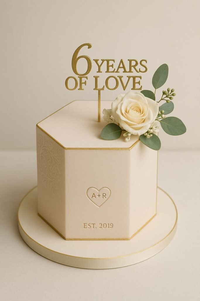 floral cake design for anniversary
