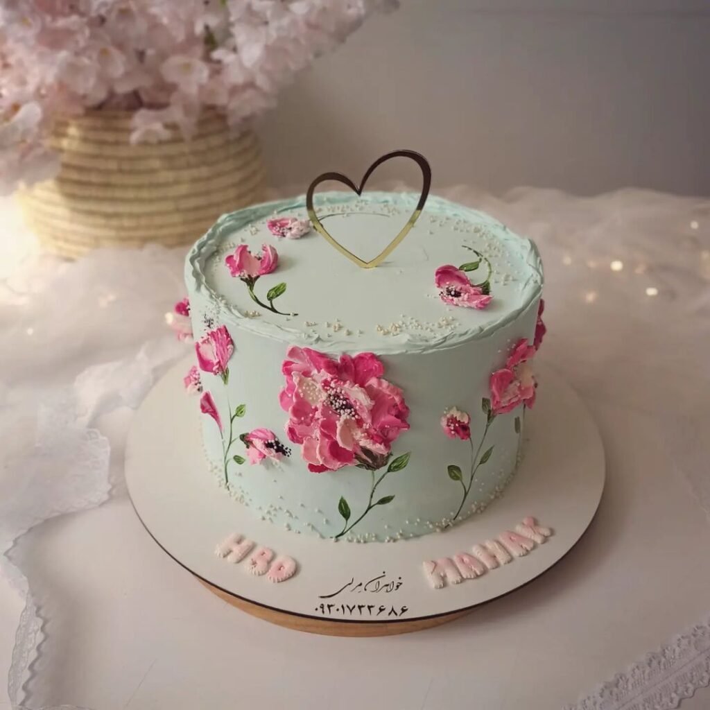 floral cake design for anniversary
