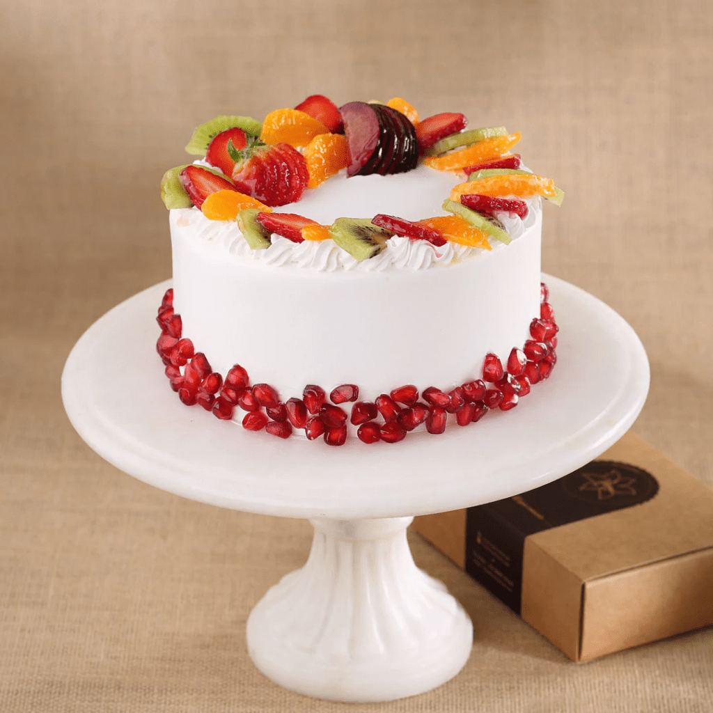 Fresh Fruit & Cream Birthday Cake by Liliyum