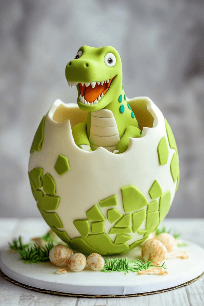 dinosaur themed cake design ideas for boys party