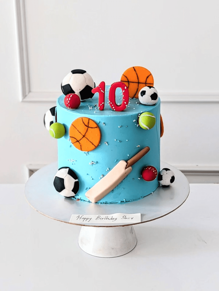 cricket theme cake design ideas for boys birthday